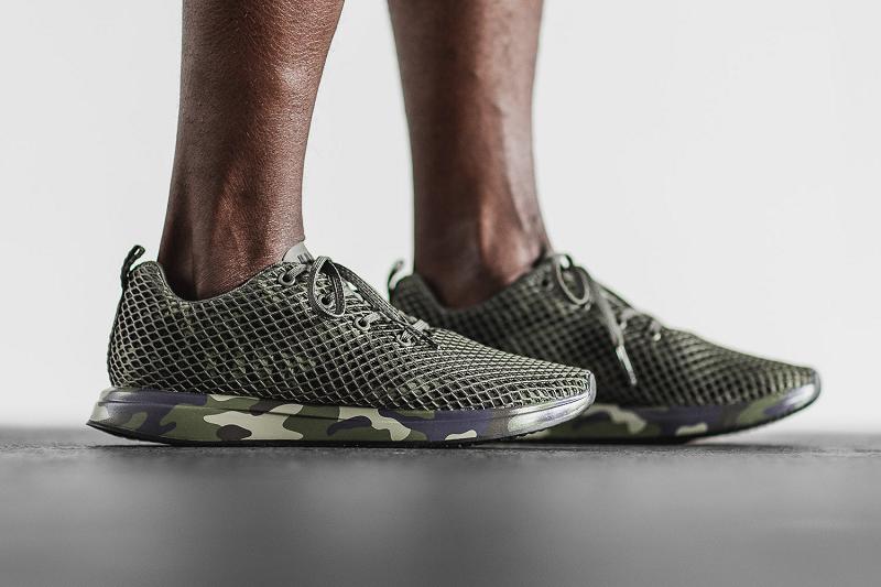 Nobull Forest Camo Mesh Runner Men's Running Shoes Olive | USA Z1018U